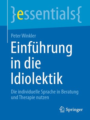 cover image of Einführung in die Idiolektik